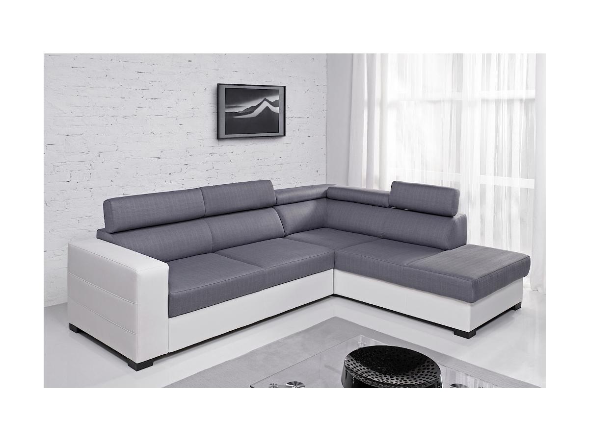 canap dangle convertible gatien en simili et tissu waterproof bicolore gris anthracite et - Canape D Angle Gris Et Blanc canap dangle convertible gatien en simili et tissu waterproof bicolore gris anthracite et - Canape D Angle Gris Et Blanc