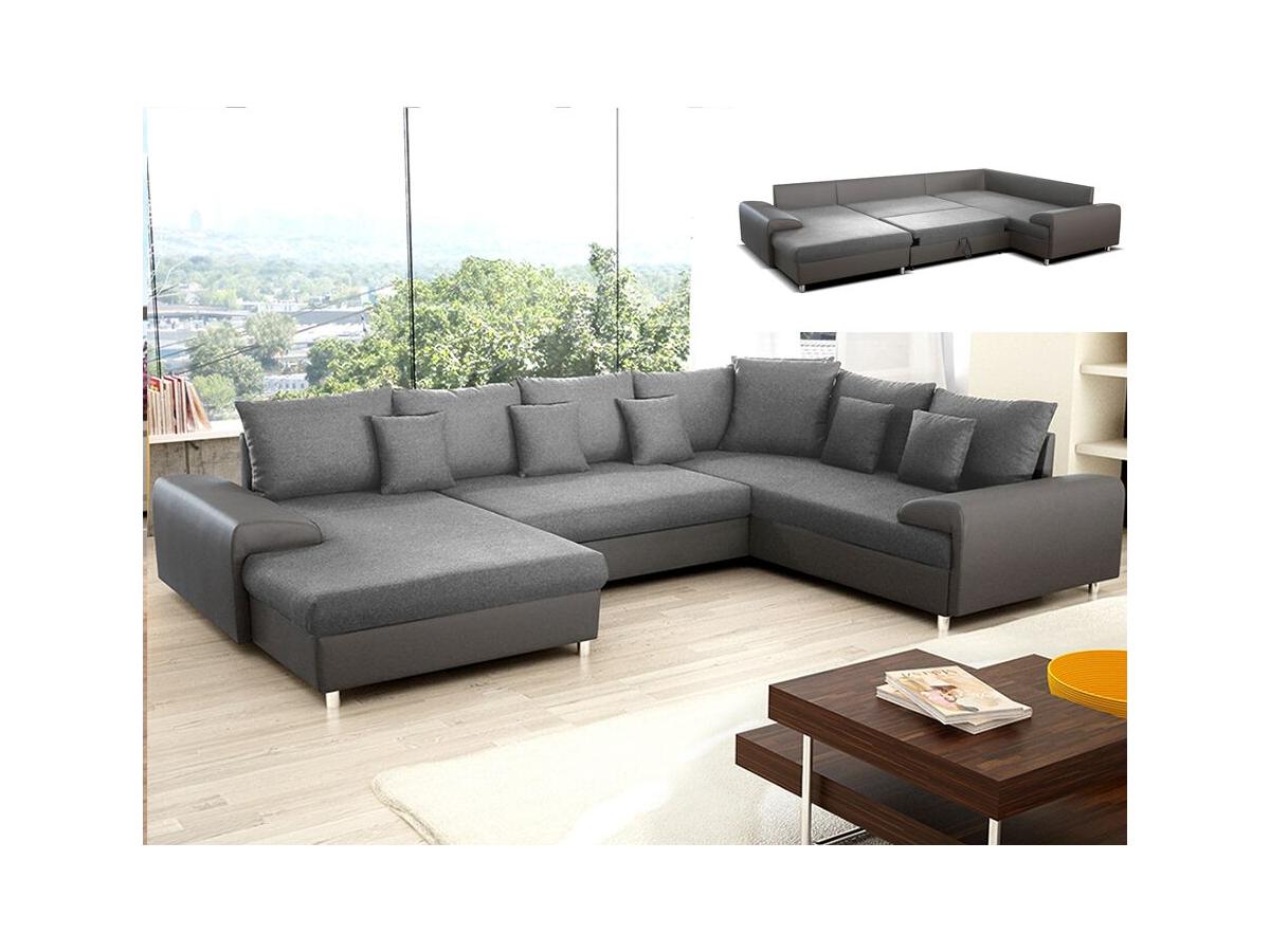 canap dangle convertible en tissu et simili clement chocolat ou gris - Canape Angle Convertible Tissu canap dangle convertible en tissu et simili clement chocolat ou gris - Canape Angle Convertible Tissu